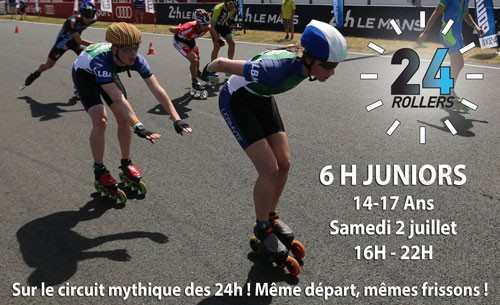 Les 24 Heures du Mans Roller 2016 s&rsquo;ouvrent aux juniors