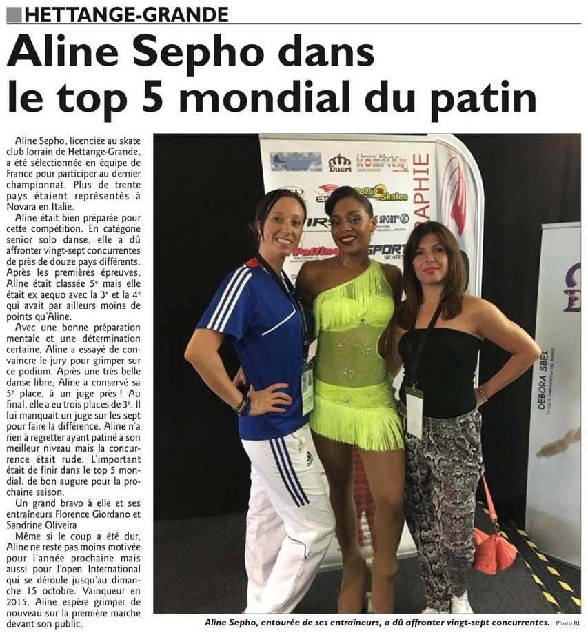 Florence Gerber (à gauche) Aline Sepho (au centre), Sandrine Oliveira (à droite)