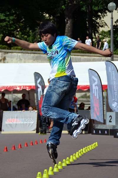 Le coréen Lee Choong Goon en slalom classic