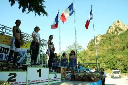 Podium femme du Championnat du monde de roller descente 2010