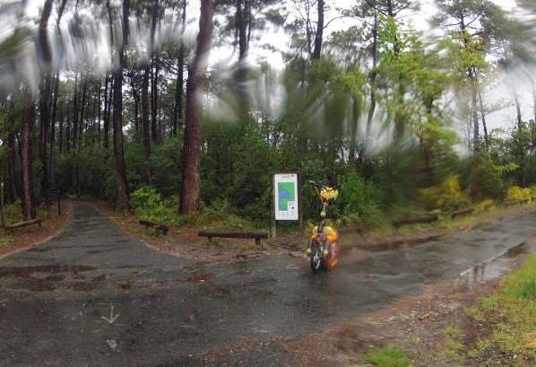 Les Landes en skatedrive sous la pluie
