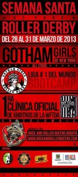 La meilleure équipe de roller-derby du monde en visite à Bogota, les “Gotham Girls of New-York »