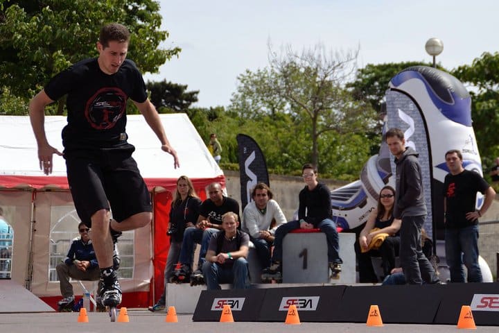JB Milleret en speed-slalom