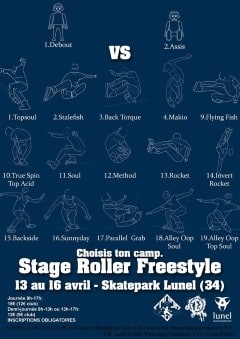 Stage de Roller Freestyle 2015 à Lunel (34)