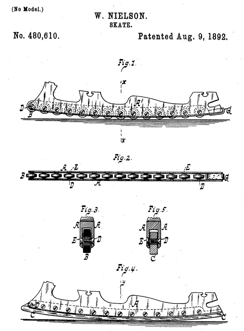 Walter Nielson créa un patin avec 14 roulettes !
