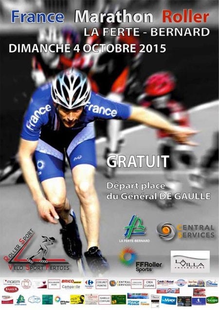 affche championnat france marathon roller 2015