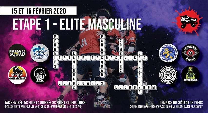 1ère étape du Championnat de France Elite de roller derby masculin 2019-2020
