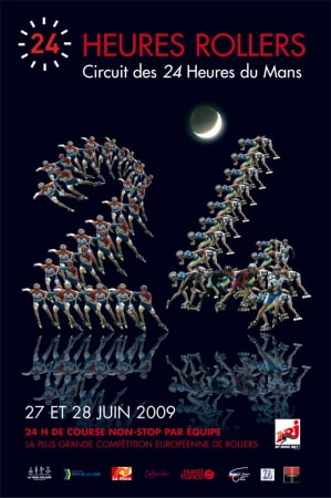 Affiche des 24 heures du Mans Rollers 2009