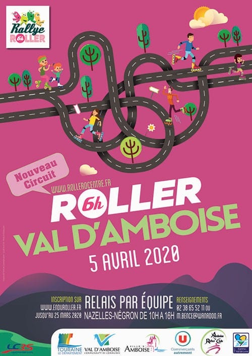 affiche 6h roller amboise 2020