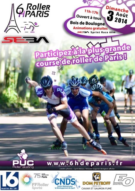 affiche 6h roller paris 2014