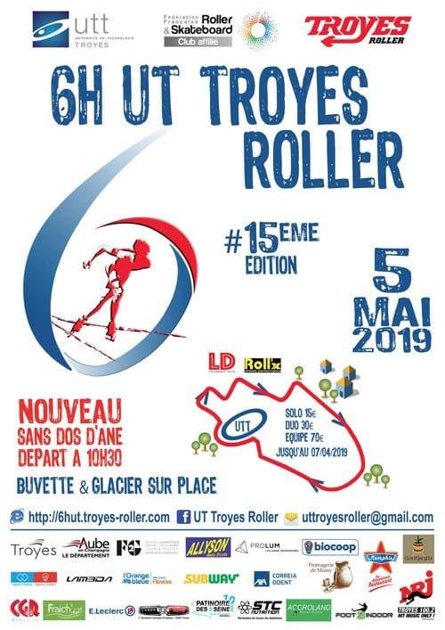 affiche 6h utt troyes roller 2019