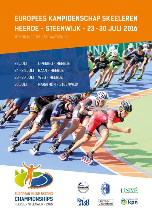 affiche championnat europe roller course 2016 heerde