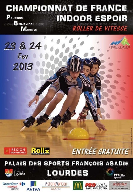 affiche championnat france indoor espoir roller course 2013