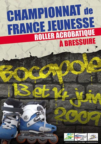 Championnat de France Jeunes de roller saut et slalom 2009 à Bressuire (79)