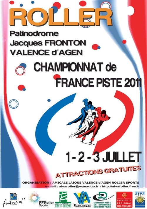 Championnat de France Piste de roller course 2011 à Valence d&rsquo;Agen (82)