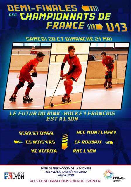 affiche championnat france u13 rink hockey 2017 demi finales