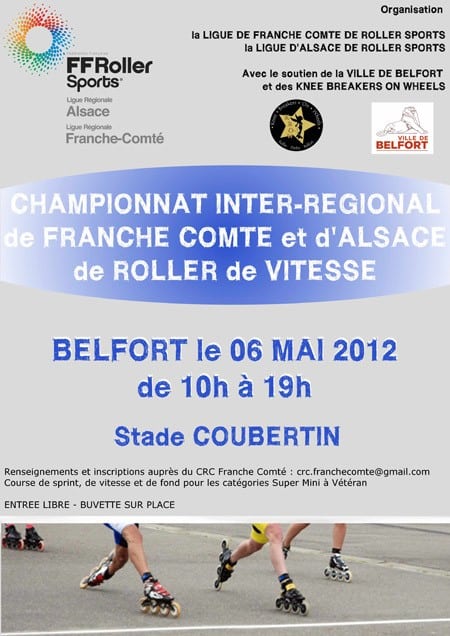 Championnat inter-régional Route de roller course de Franche-Comté 2012 à Belfort (90)