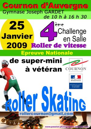 Challenge de roller de vitesse indoor 2009 à Cournon-d&rsquo;Auvergne (63)