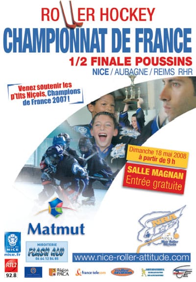 Demi-finale du championnat de France poussins de roller hockey 2008 à Nice (06)