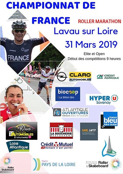 Championnat de France Marathon Roller 2019 à Lavau-sur-Loire (44)