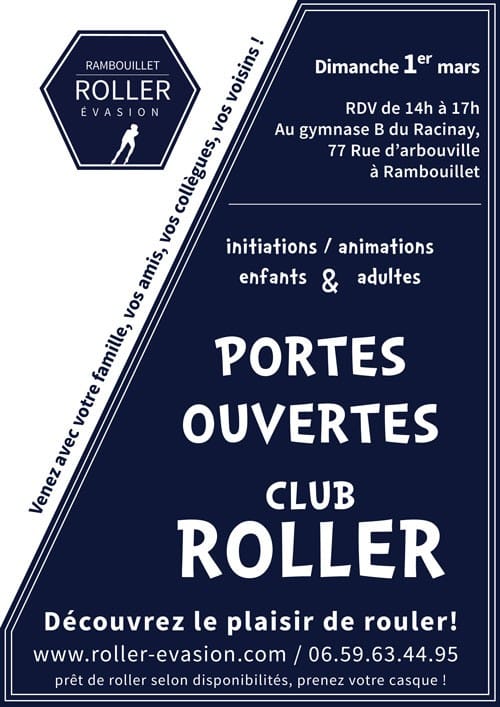 affiche journee porte ouverte rambouillet roller club evasion 2020