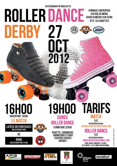 affiche journee roller dance derby asnieres 2012