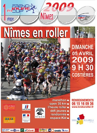 affiche nimes en roller 2009