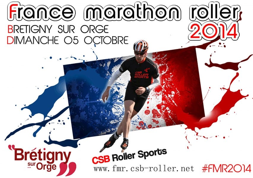 affiche officielle championnat france marathon roller bretigny 2014