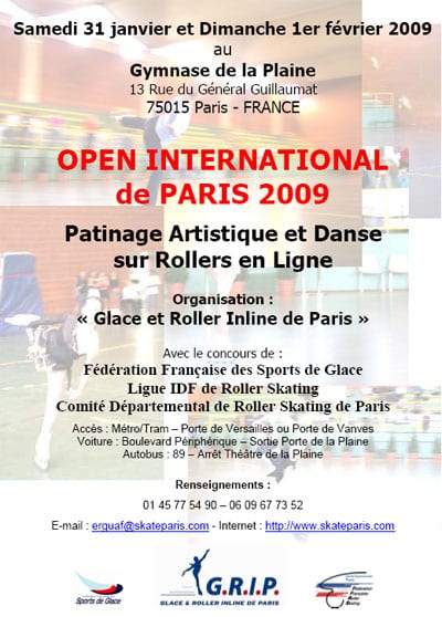 affiche open international paris 2009