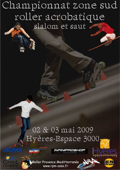 Championnats de zone Sud roller saut/slalom 2009 à Hyères (83)