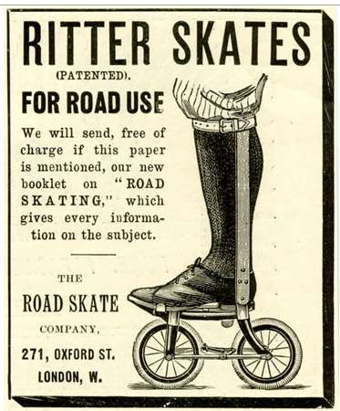 Affiche promotionnelle des patins cycle Ritter Road Skates