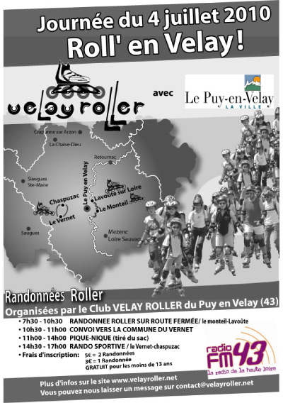 Randonnée roller Roll en Velay 2010 au Puy-en-Velay (43)