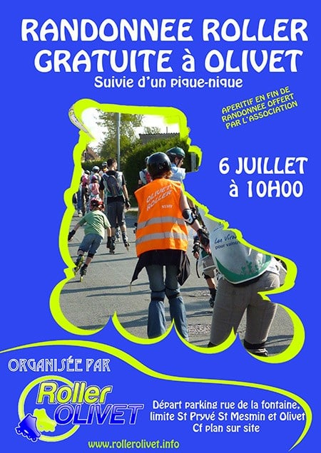 Randonnée en roller conviviale sur Olivet (45)