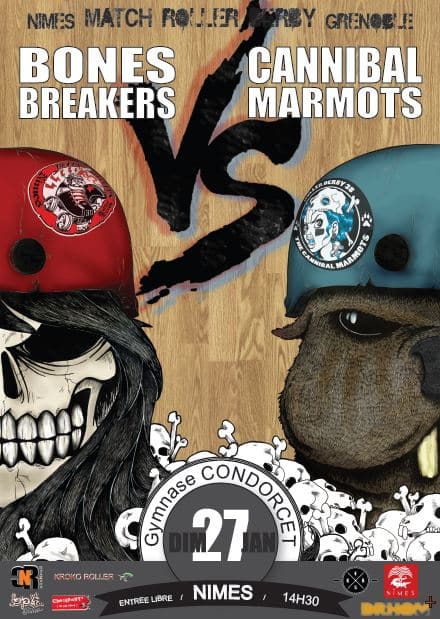 Match de roller derby Nîmes – Grenoble – saison 2012-2013