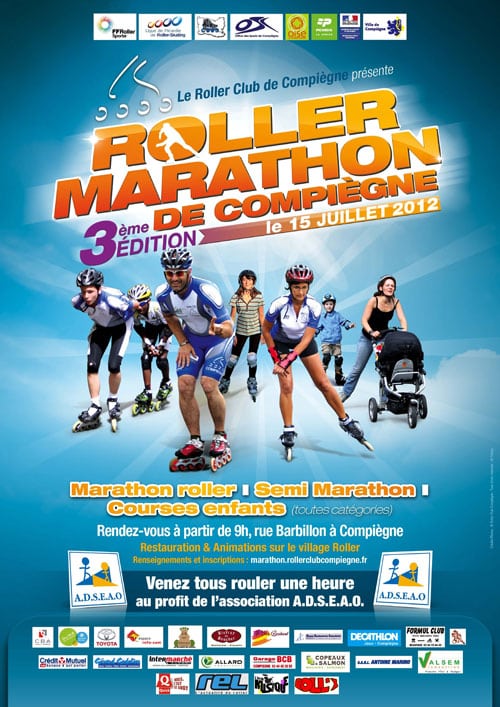 Affiche du roller marathon de Compiègne 2012
