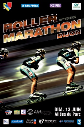 affiche roller marathon dijon 2010