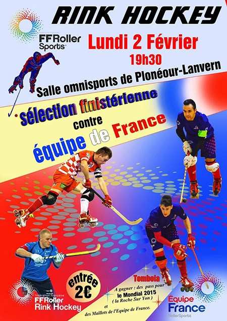 La sélection finistérienne va affronter l’Equipe de France de rink-hockey