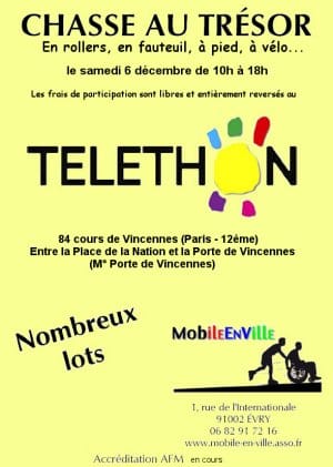 Chasse au trésor roller du Téléthon 2008 à Paris (75)