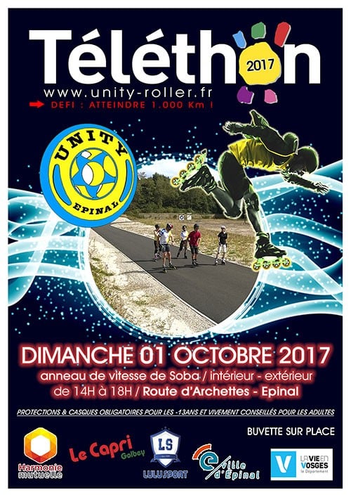 affiche telethon unity roller 2017