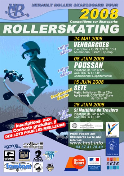 affiche tournee herault roller skating 2008