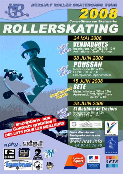 Hérault Roller Skateboard Tour 2008 à Saint-Mathieu-de-Tréviers (34)
