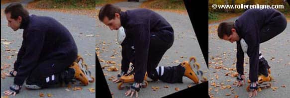 Apprendre à se relever après une chute en roller
