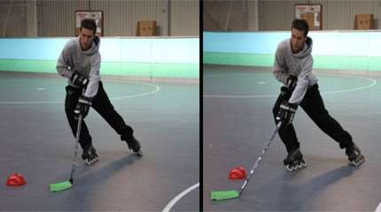 apprendre virage brusque roller hockey small