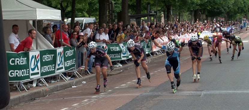 Arrivée des femmes au marathon roller de Dijon