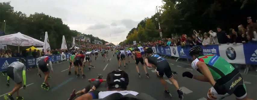 Le marathon roller de Berlin 2017 dans les patins de Pascal Briand