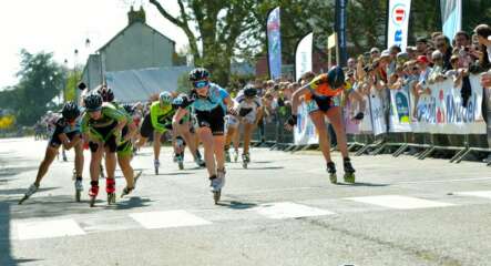 arrivee sprint seniors femmes france marathon roller 2019