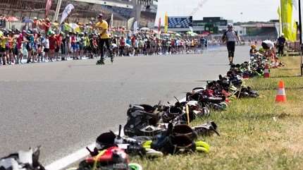 Départ des 24 Heures du Mans Roller