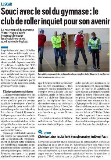 Lescar’N Roller : le club est inquiet pour son avenir (64)