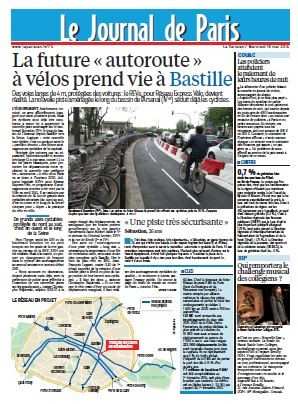 La future « autoroute » à vélos prend vie à Bastille (75)