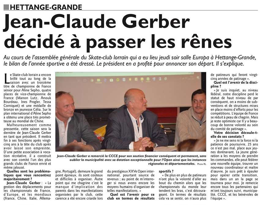 Article presse Skate Club Lorrain Hettange Grande